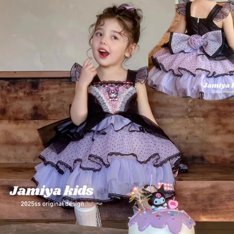 

Новое платье Куроми для девочек, платье принцессы Лолиты, летняя фатиновая большая расклешенная юбка-тортик, детская одежда по индивидуальному заказу для дня рождения