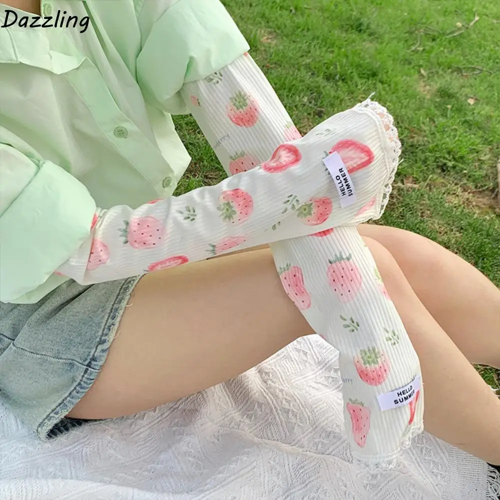 

Orange Fruits Cooling Arm Sleeves Peach Butterfly Strawberry Sun Protective Sleeves Flower Cantaloupe Watermelon Arm Covers