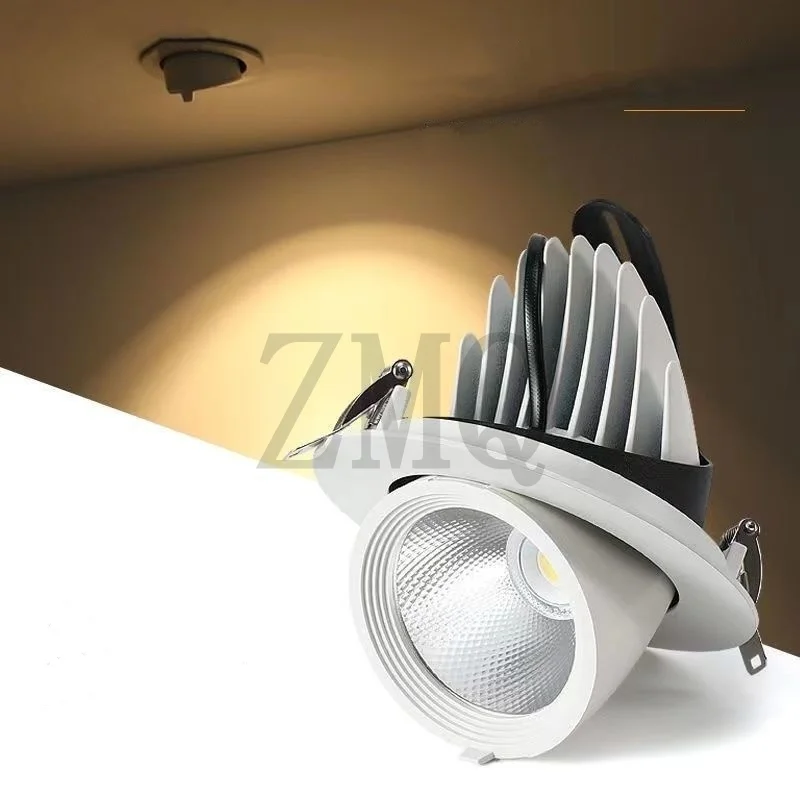 Led COB Downlight Einbauleuchte 360 Grad Einstellbarer Winkel 10 W 20 W 30 W 40 W Spot Lampe Wohnzimmer büro Mall Bar AC110-240V