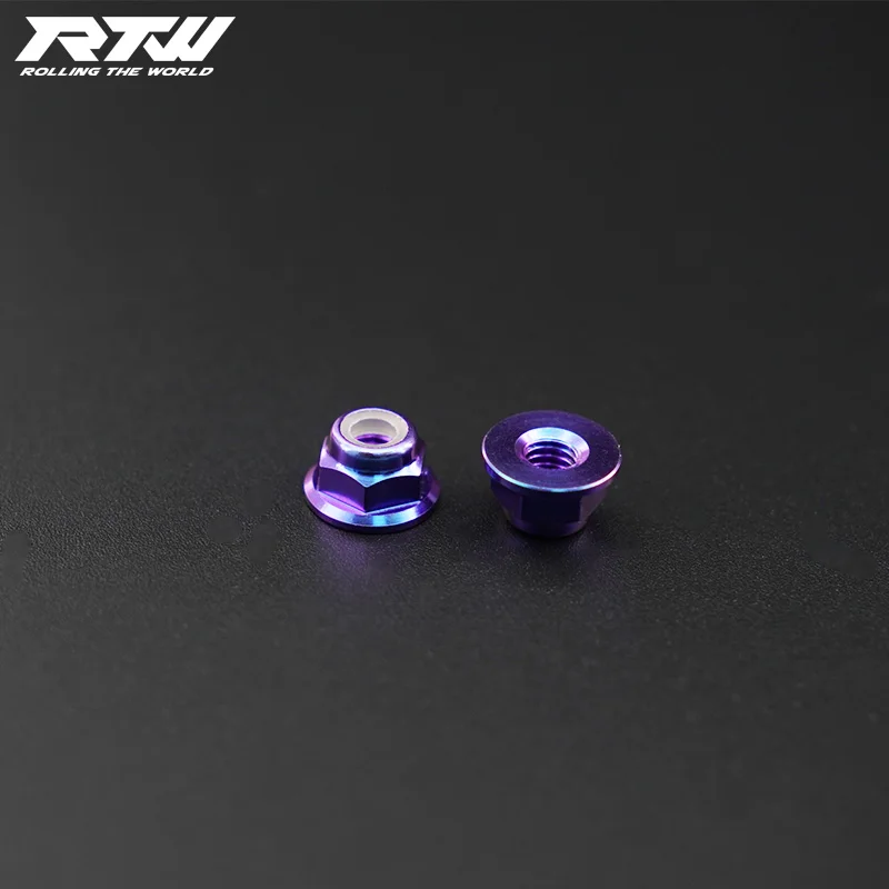 

Цветная фланцевая стопорная гайка из титанового сплава TC4, самоконтрящаяся фланцевая гайка, нейлоновая вставка M3 M4 M5, легкое уменьшение ФИОЛЕТОВО-ЗЕЛЕНЫЙ