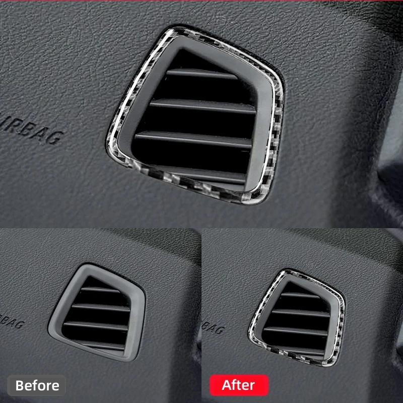 Carbon Fiber for BMW 1 Series F20 F21 2012-2018 Interior Accessories Car Air Conditioner Outlet Vent Cover Trim Stickers Frame view 5