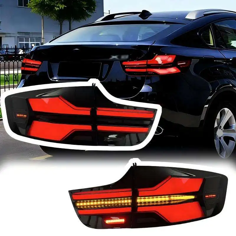 Full LED Taillamp Assmebly For BMW X6 E71 2018-2014 upgrade 2025 New Style LED Flowing Turn Signal Taillights Lamp Plug And Play
