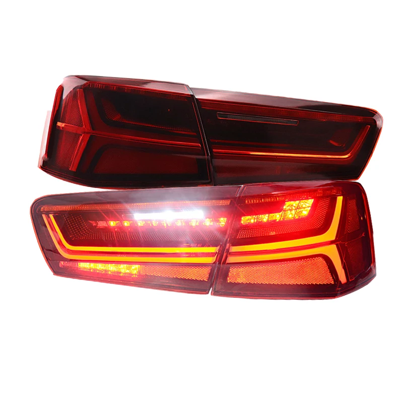 For Audi A6L Taillight C7 Back Rear Lamp Assembly Suit 2012-2016 Year Car Red Color