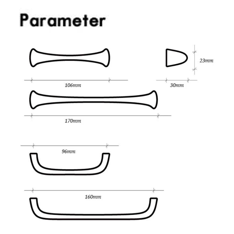 1/2/4/6PCS Titanium Silver Solid Furniture Handle Brass Kitchen Cabinet Handle Medieval Style Wardrobe Drawer Handle Hardware