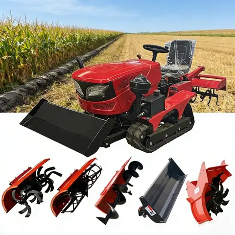 Customized 35HP Crawler Tractor 5-in-1 Rice Tillage Equipment Multifunctional Agricultural Machinery