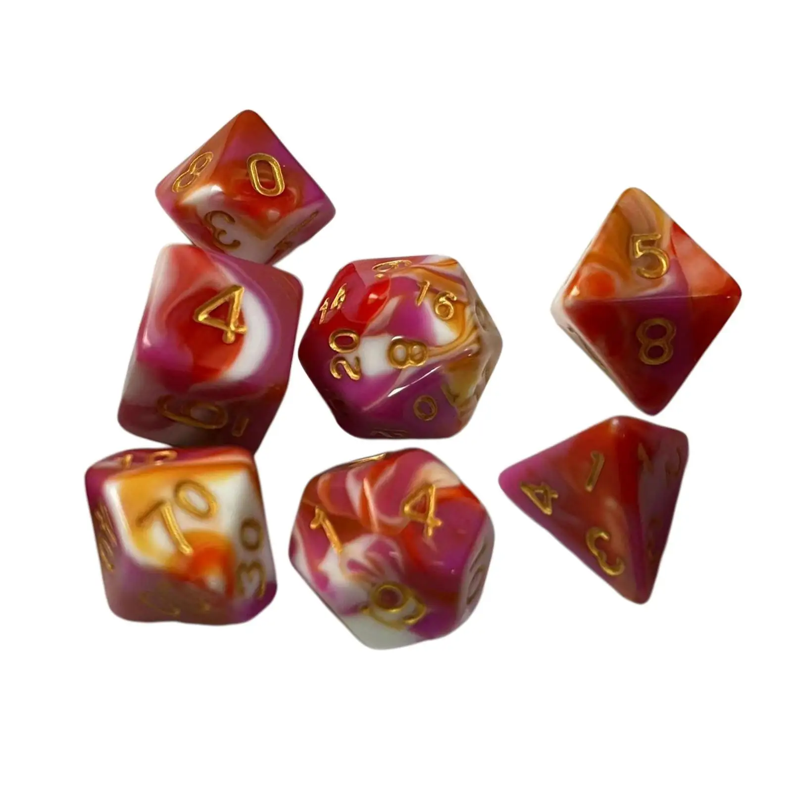 ลูกเต๋าอะคริลิกสำหรับเล่นเกมบนโต๊ะ ลูกเต๋าหลายเหลี่ยมเรียบเนียนสำหรับเล่นเกมกระดานและการ์ด