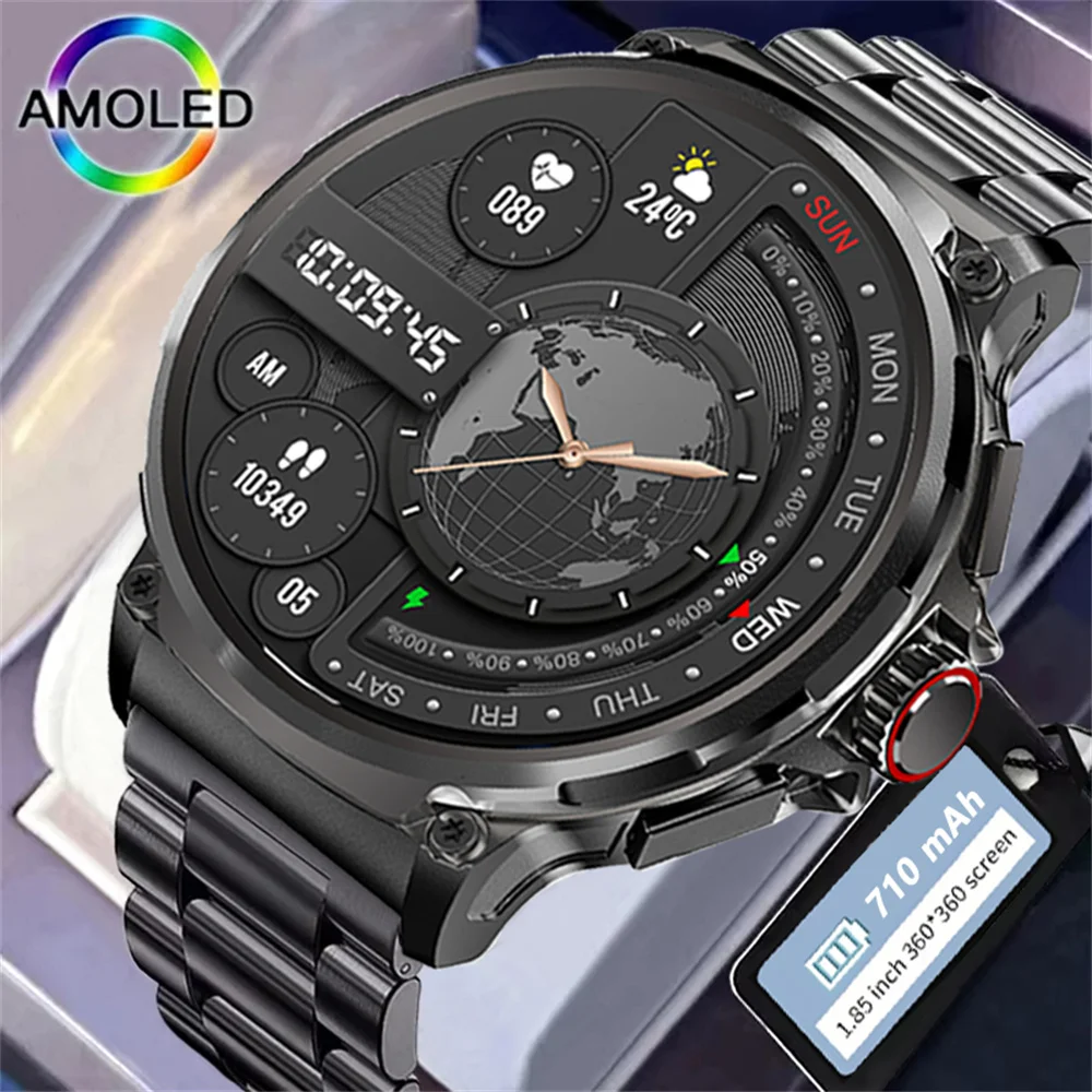 

2025 New 710mAh Bluetooth Call Smart Watch Men 1.85" HD Screen Multi Sports Modes Heart Rate Monitor Smartwatch For Android IOS