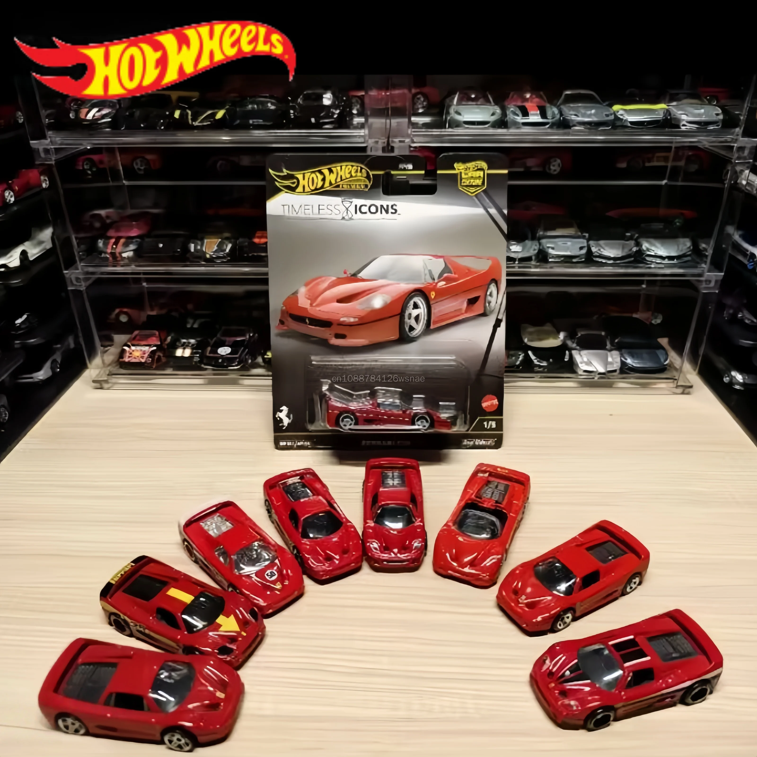 Fpy86 Classic Ferrari F50 Hot Wheels Diecast Car Gold Label Car Culture Gtr34 Porsche Metal Base Rubber Tires For Collectors