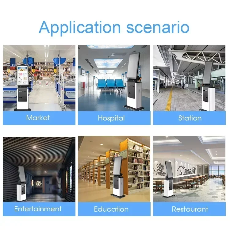 32'' Atm Self Service Kiosk Lobby Self Pay Parking Ticket Printer Dispenser Machine Government Kiosk Self Checkin Payment Kiosk