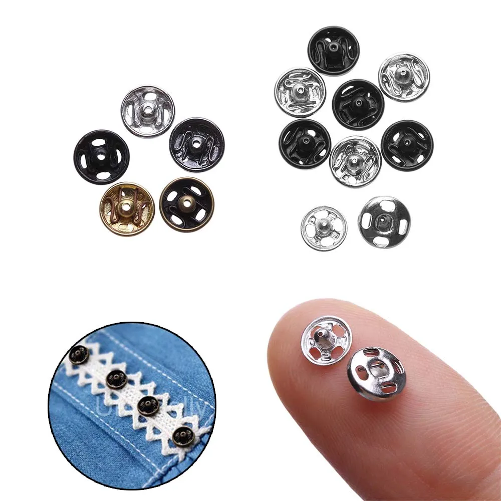 Handmade 48pcs Fabric Clothing Handmade Apparel Sewing Sewing Buttons Metal Buckle Sewing Accessories Invisible Button
