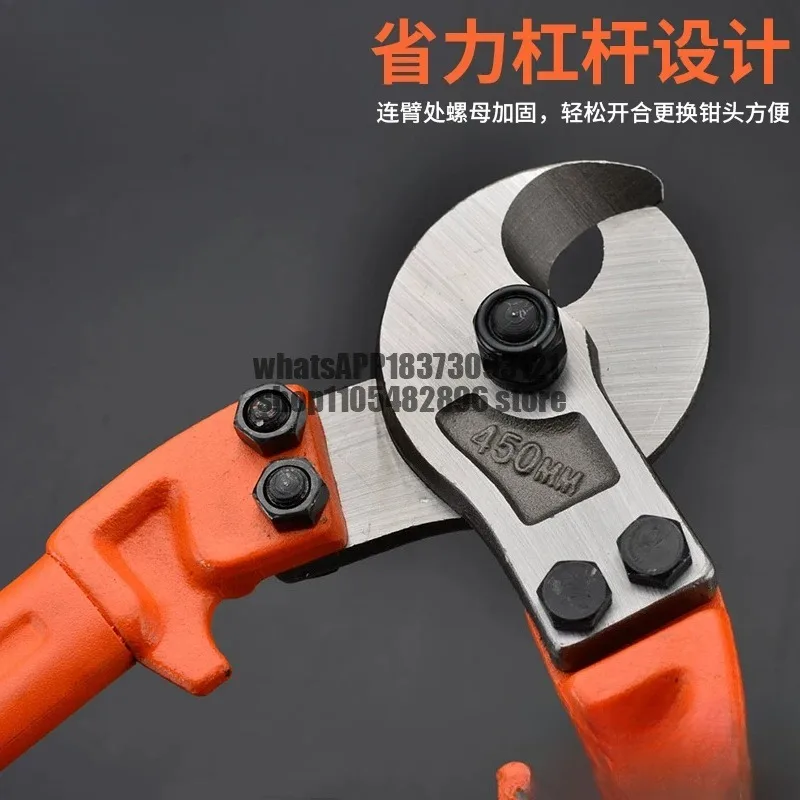 High-strength rebar , threaded steel lock cable , wire rope , specialized scissors for wire rope cutting pliers