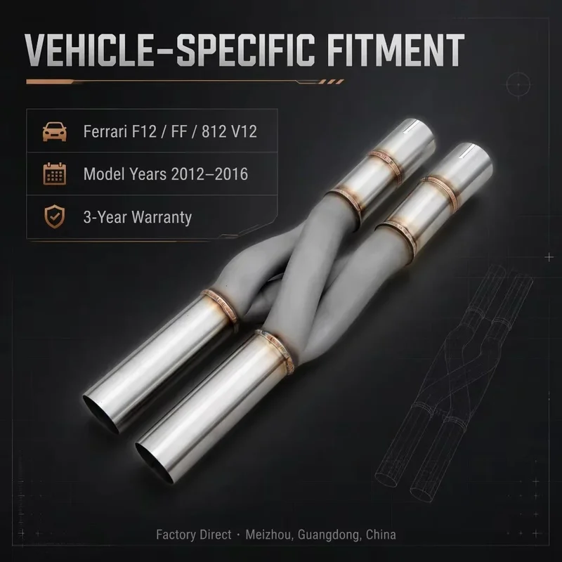 Perfectly Customized Performance Exhaust Exhaust Mid Pipe Z-pipe Specifically Designed for Ferrari F12/FF/812 V12
