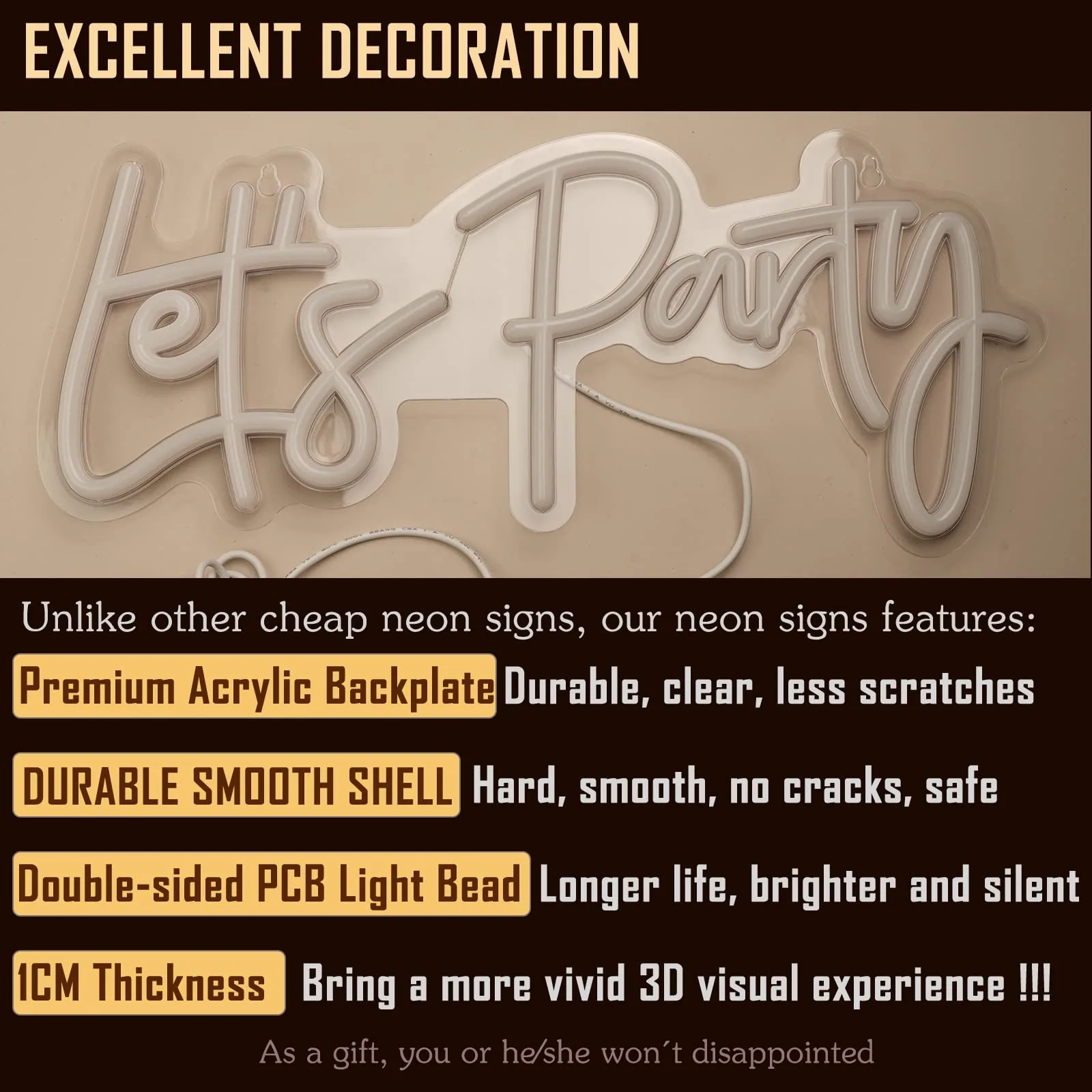 Dimmbare lassen Sie uns Party Leucht reklame Licht für Wand dekoration, USB lässt Party LED-Licht für Geburtstag Hochzeits freund Party Hintergrund Geschenk