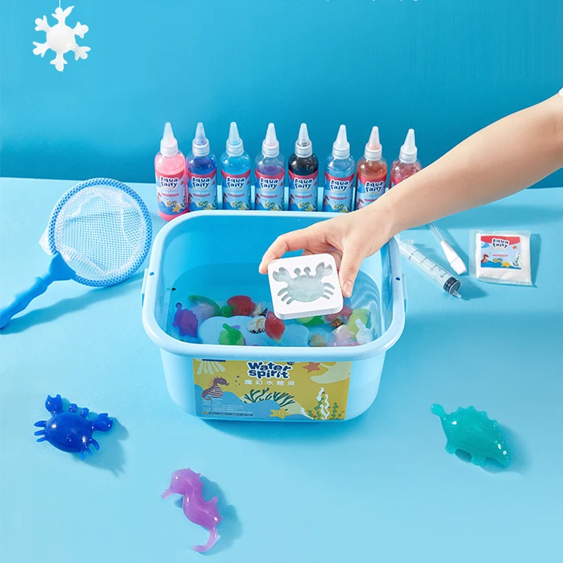 Kids Handmade DIY Craft Painting Stickers Montessori Education Origami Magic Water Elves Kit Set Toys Children Gift Kids Craft