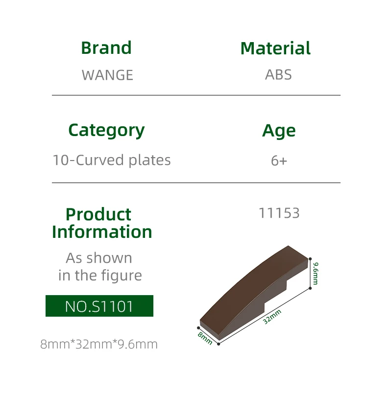 Wange 120ชิ้น/ล็อต11153ความลาดชันบล็อก4X1อุปกรณ์เสริมสี Moc เข้ากันได้กับอิฐ DIY ชิ้นส่วนประกอบของเล่นเด็ก