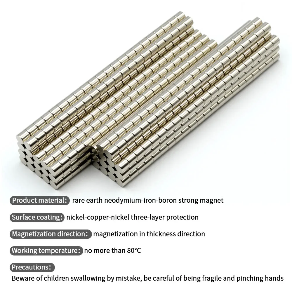 5x5mm Super Strong Round Magnet N35 NdfeB Permanent Magnetic imanes Powerful Neodymium Magnets Refrigerator Magnet