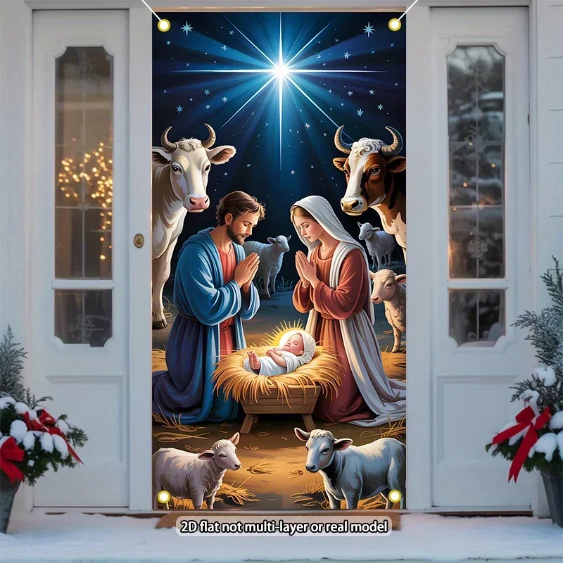 2D door canvas banner, 1-piece, suitable for display in front of the door. It is an ideal choice for weddings and birthdays.