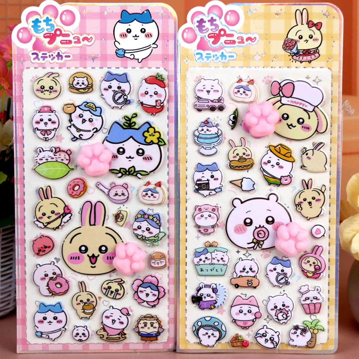 

Jiyikawa Soft Pinch Happy Soft Cute Cat Claw Stress Relief Stickers Bubble Stickers Phone Case Decorative Stickers