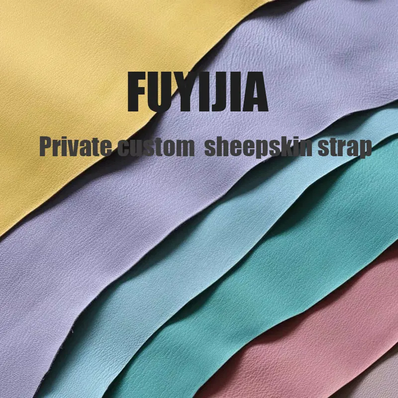 FUYIJIA Private Custom Original Watchbands 8MM-24MM Goat Skin Strap Master Handmade Wristband Sheepskin Belt Watch Accessories