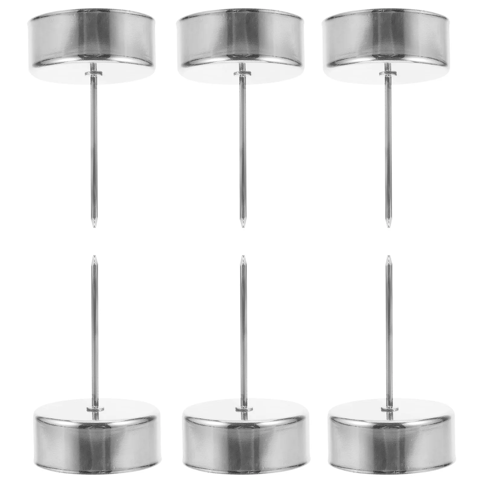 6Pcs Holder Spike Metal Multi Functional Christmas Decor Cup Insert Party Favors Taper Holders Party Favors