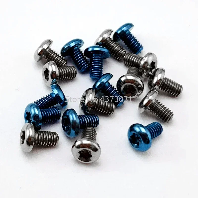 4pcs TC4 Titanium Alloy Screw Handle Screw M2.5 Titanium Screw Back Clip Handle Titanium Alloy Fastening Nail