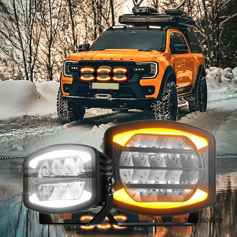High Quality 90W Auto LED Headlight Super Bright 5/7/9 Inch RGB Headlamp High/Low Beam for Cars Off-Road Vehicles New Condition