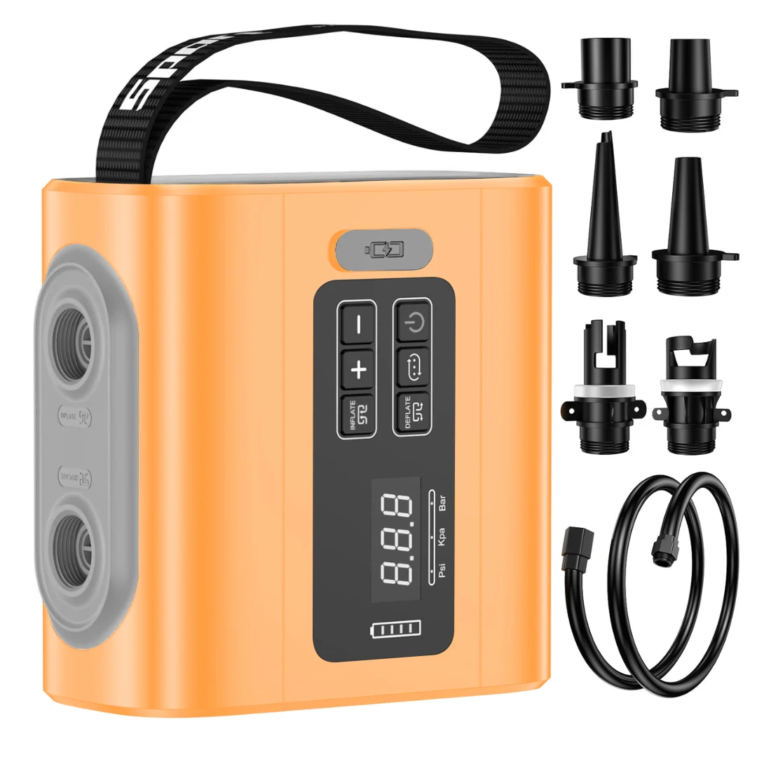 WESTTUNE-Bomba de aire inalámbrica para exteriores, MINI bombas inflables eléctricas portátiles con desinflado inflable para camas, esteras, anillo de natación