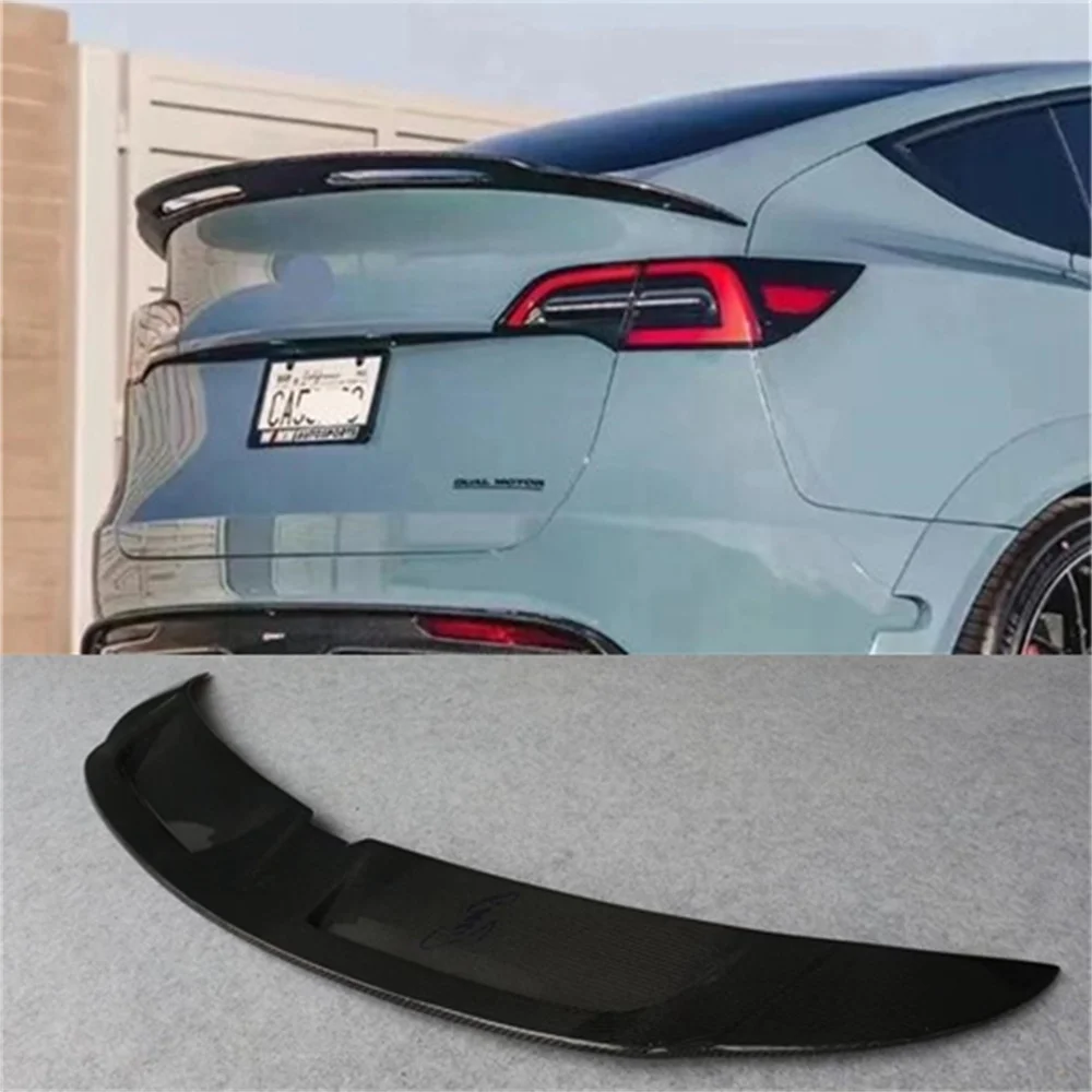 

Спойлер для заднего багажника Tesla Model Y из углеродного материала f, автомобильный Стайлинг, задний спойлер для багажника, задний бампер, диффузор 2021 2022