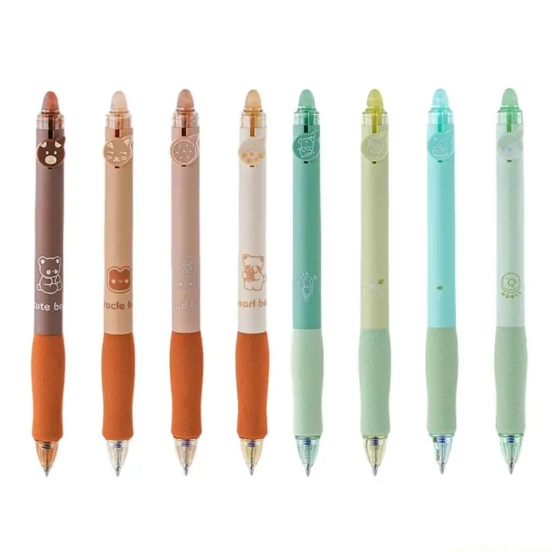 

4Pcs Erasable Gel Inks Pen Soft Foam Grip Erasable Retractable Gel Pen 0.5MM Tip for Student Classroom Note Taking