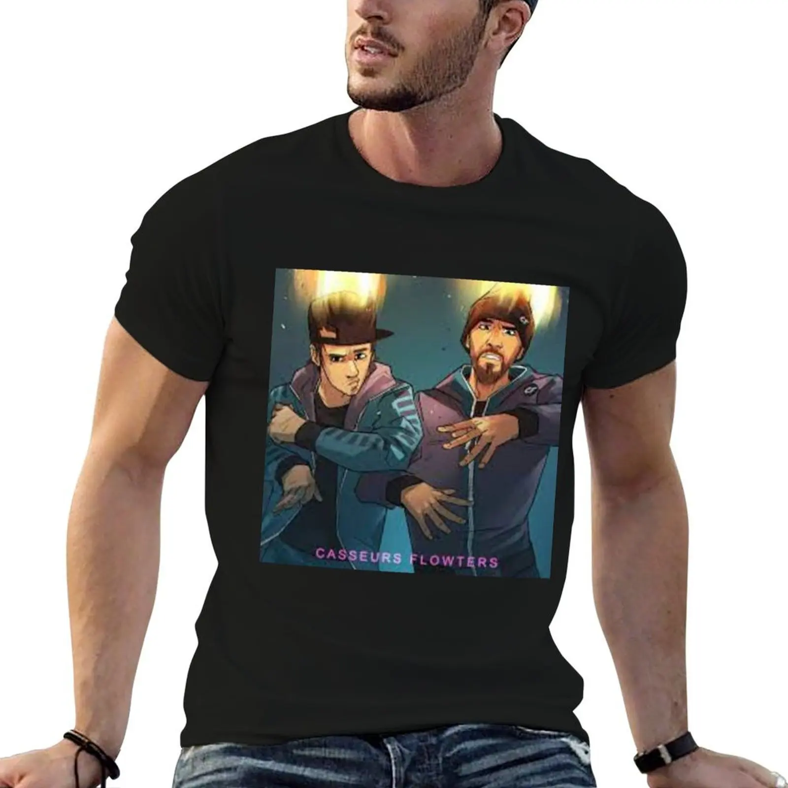 

breakers flowters, Orelsan and gringe T-Shirt t shirt custom print t shirts for man pack white man t shirt graphic T-shirt