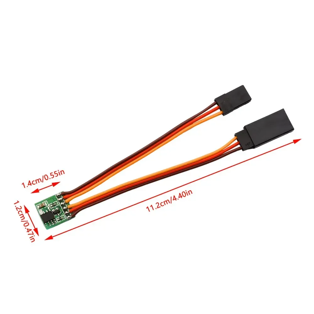 Universal Servo Inverter Signal 4-6V / 3,6V-24V Lenkgetriebe Reverser Niedrigen/Hohe Spannung für RC Servo Flugzeug V-schwanz – Detail 7