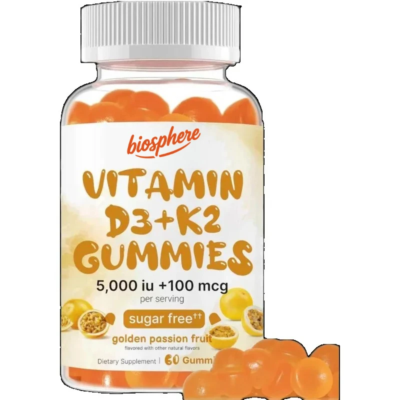 

Vitamin D3 K2 gummies | 5000 IU D3+100 μ g K2 MK-7- Bone and Immune Health Supplements