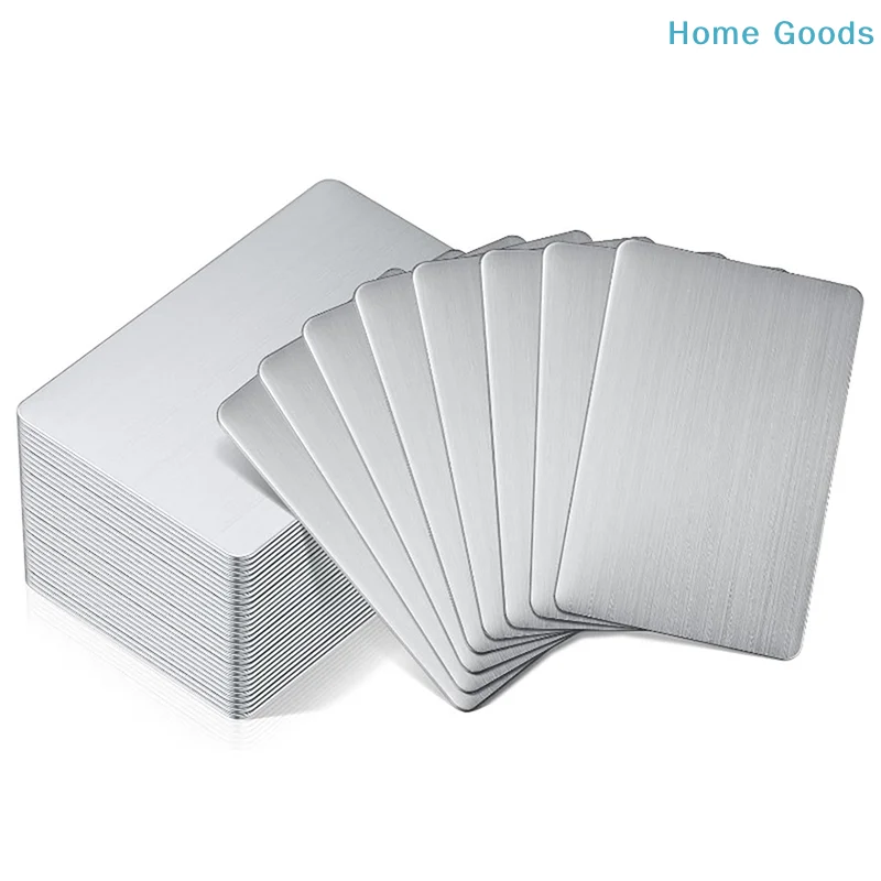 Stainless Steel Business Card Blanks Laser Engraving Cards Office Business Cards Blanks For Engraver Engraving DIY Cardsproduct