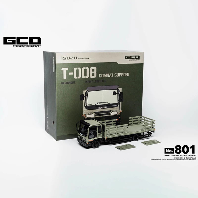 GCD 1/64 Scale ISUZU FORWARD Alloy Medium-Duty Flatbed Truck Model Desktop Collection Gift Replica Toy Souvenirs