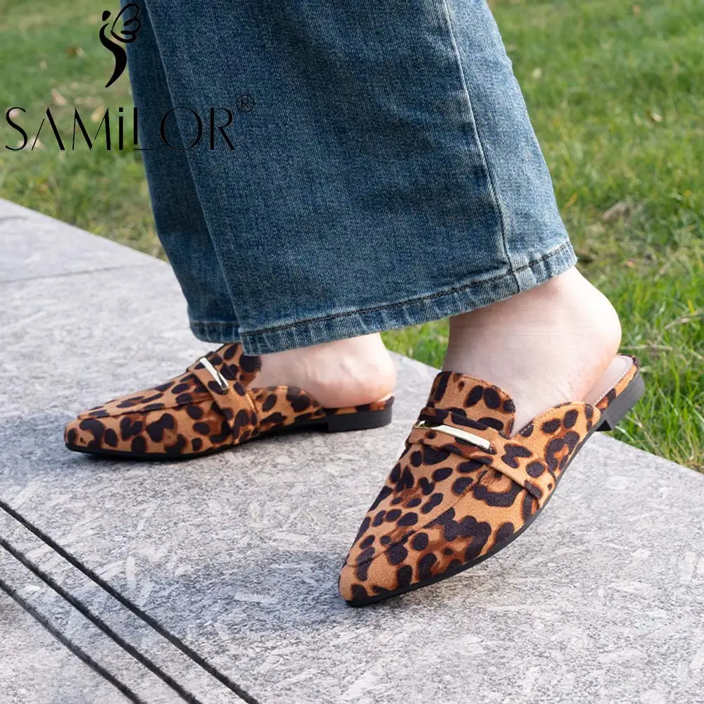 SAMILOR Women Slippers Mules Shoes 2025 Muller Lazy Shoes Simple Comfy Work Shoes Leisure Half-Drag Women Outdoor Beach Muler