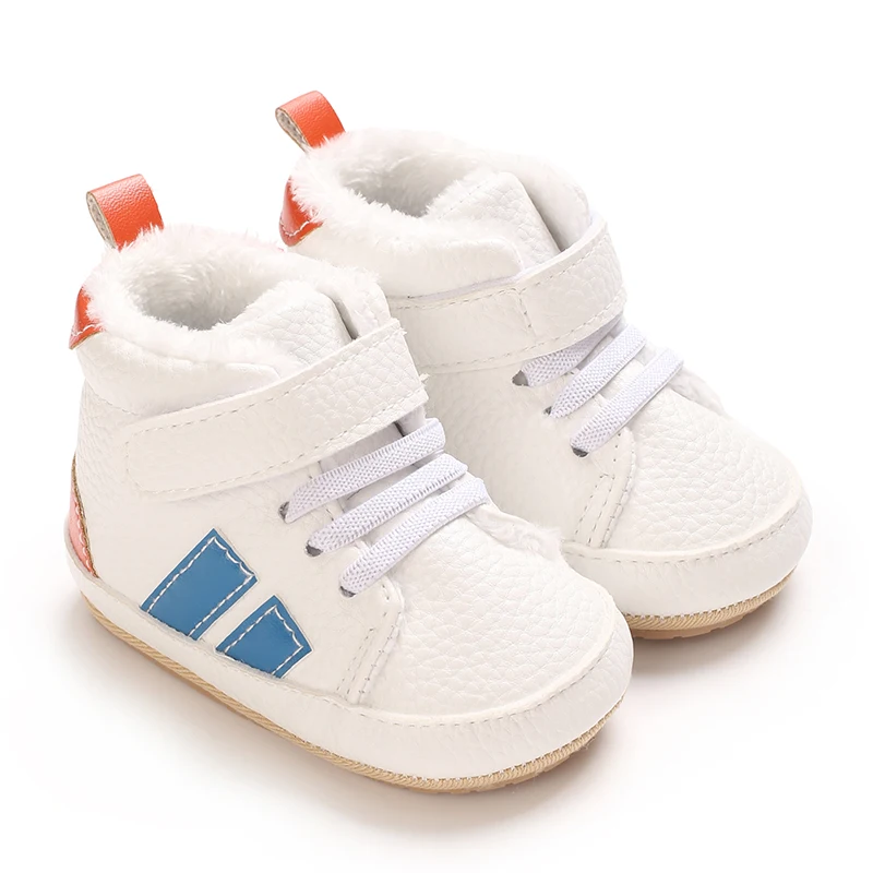 ashionable Winter Warm And Non Slip Casual Shoes 0-18M Newborn High Top PU Sports Shoes For Infants And Young Children Walking