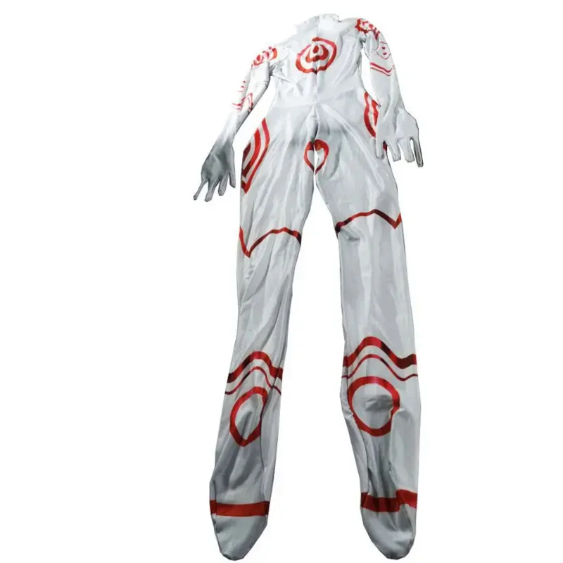 Disfraz de Anime de Deadman Wonderland Shiro para adultos y niños, traje de Halloween Zentai, Catsuit