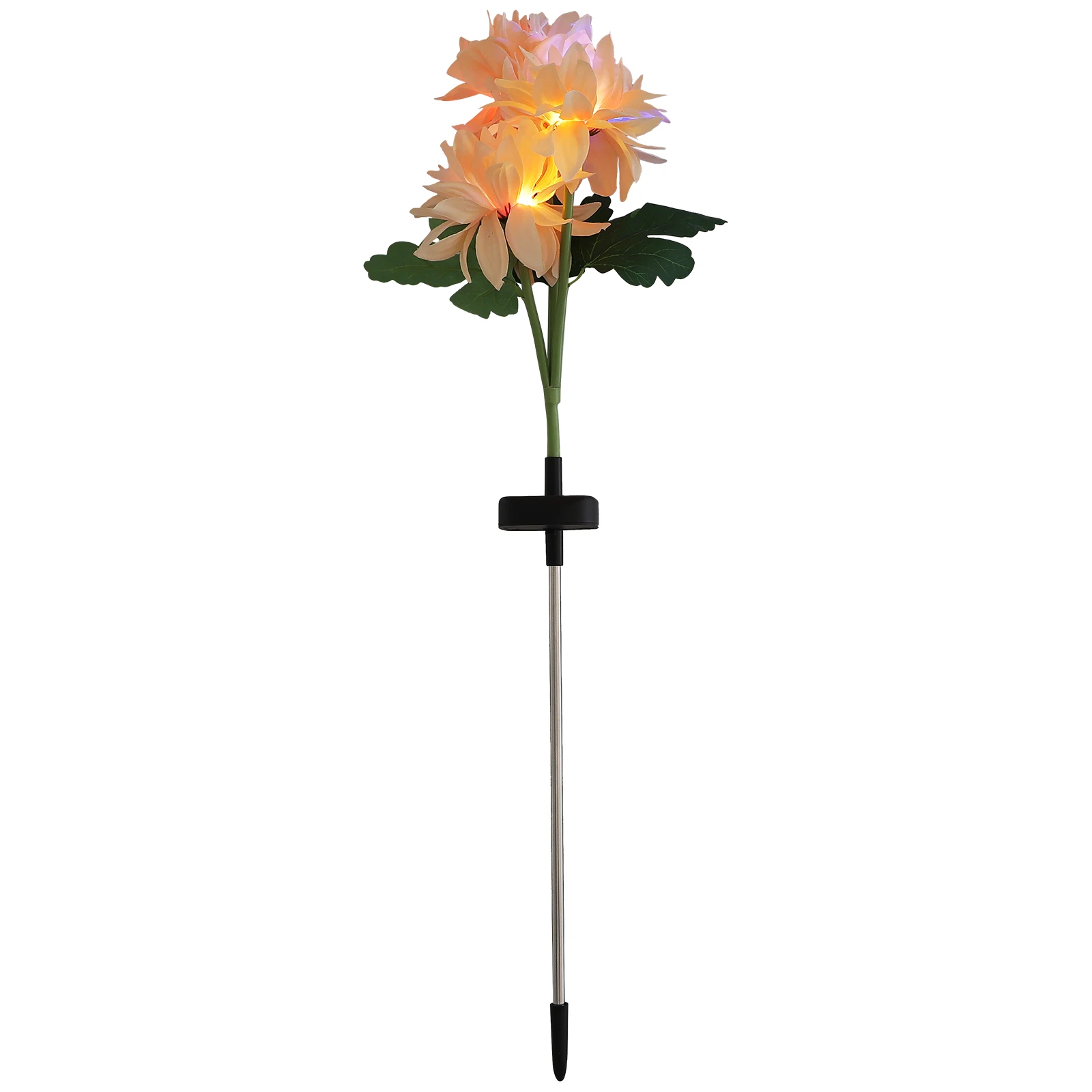 

Solar Silk Chrysanthemum Lantern Flickering Outdoor Yard Light Garden L Solar Lamp Realistic Flower Energy Saving