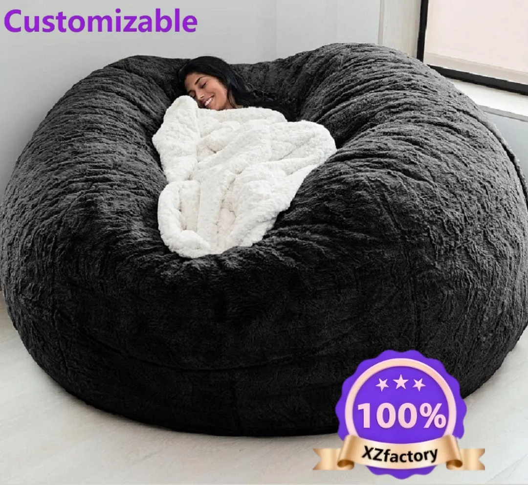 Factory Direct 2026 Top Rated Lazy Sofa Bean Bag Amazon Cross-border Hot Sale Sponge Bag Round Ball Sofa