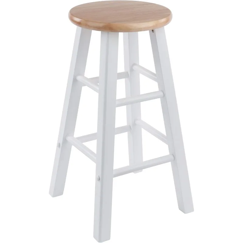 Element Thekenhocker, Natur & Weiß, 24", 2-teiliges Set