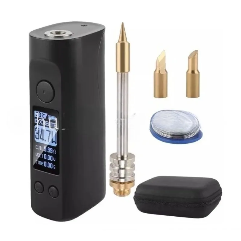 75W Portable Wireless Soldering Iron USB Rechargeable Constant Temperature Large LED Screen 510 Interface Mini Welding Tool