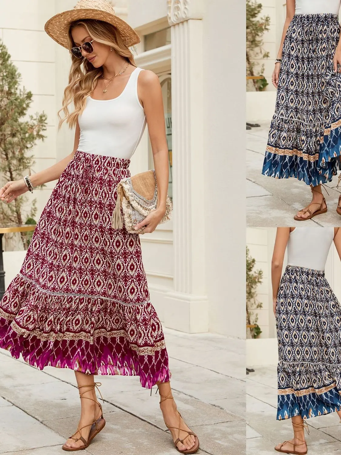 

Женская юбка Beach Vaion с большим оборотным подолом, миди, без искусственного меха, с вышивкой, идеальная посадка