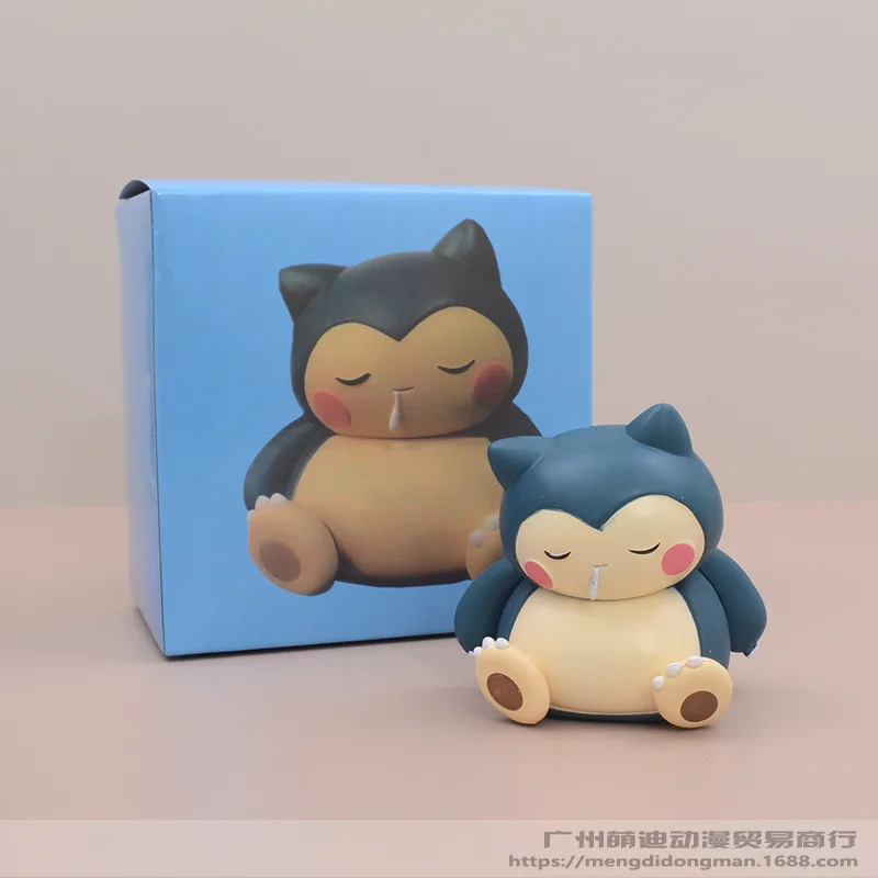 Hot Sale Pokemon Sleeping Figure Set Cute Psyduck & Snorlax PVC Model Kawaii Baby Series Desk Decor for Home Office Gift