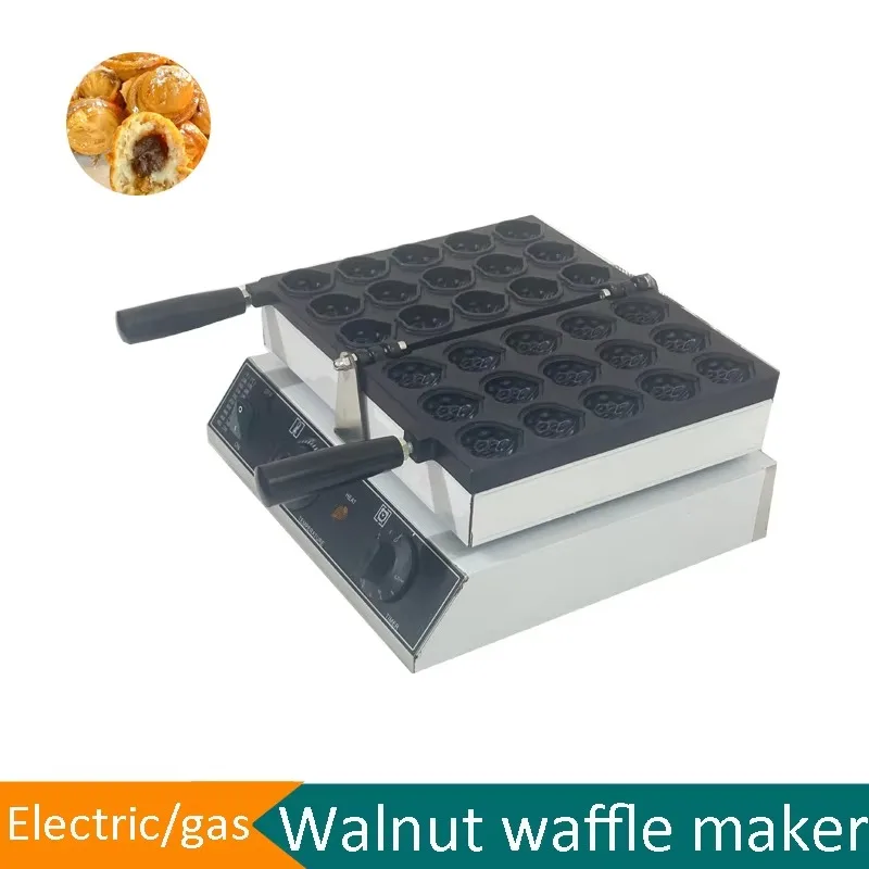 2026Commercial Electric 110V 220V Walnut Shaped Waffle Maker Restaurant Use New Arrival Walnut Cookie Dessert Making Applian