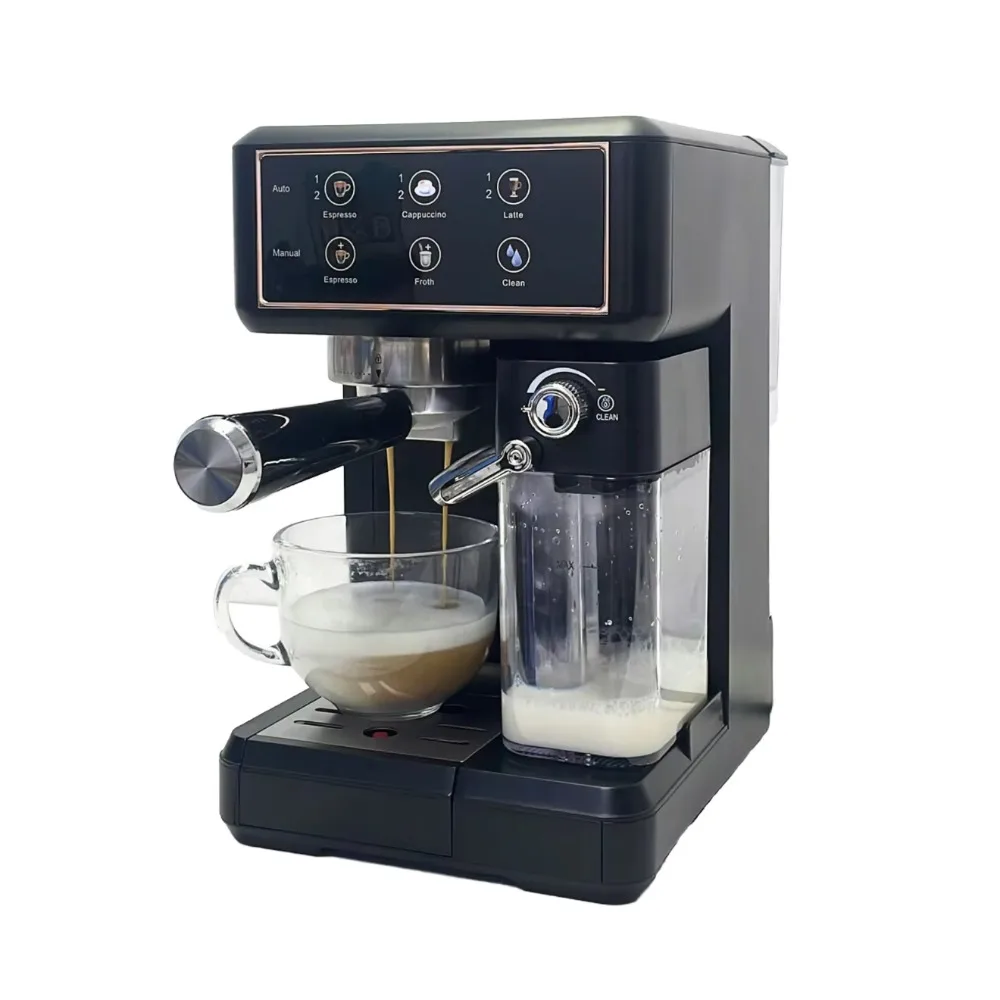 Programmable Espresso Machine, 20Bar Pressure, Multifunctional Coffee Maker, Large Touch Screen, Milk Frother, Electric Home Use