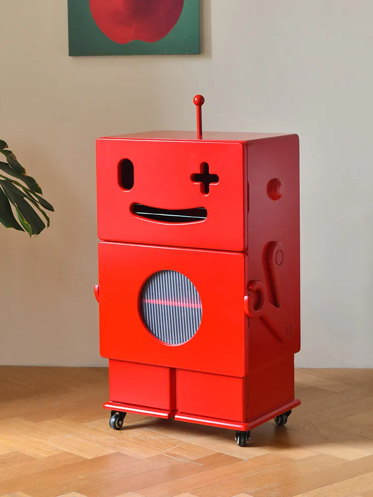 Modern robot side table, corner table, sofa sideboard, storage storage, bedside table, creative art display cabinet, decorative