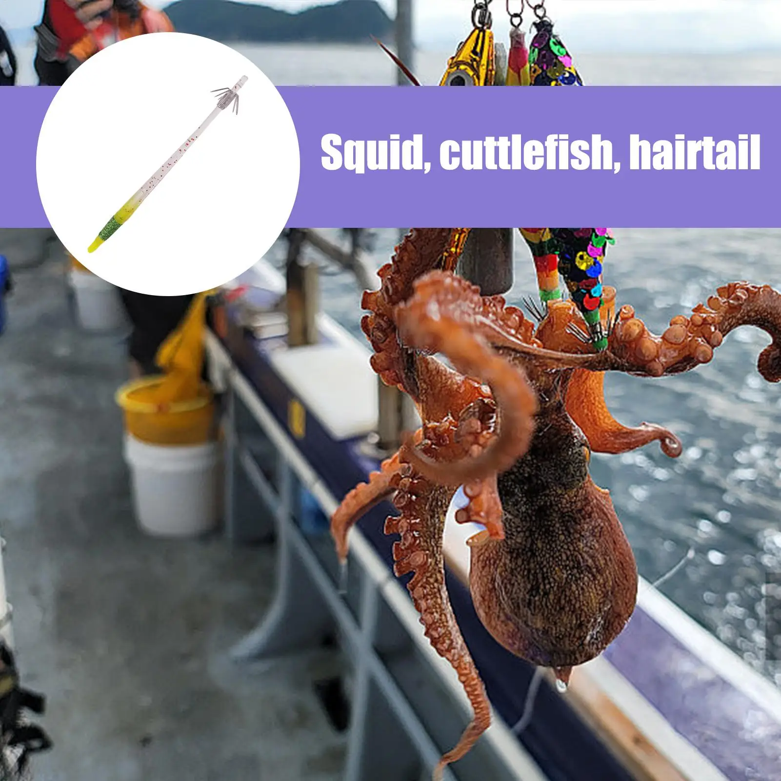 

Squid Jigs Realistic Octopus Jig Fish Equipment For Freshwater Saltwater Deepwater Offshore Traveling Boat Novice Family Friends