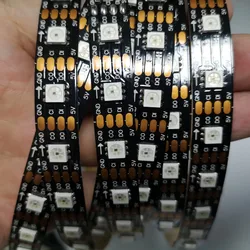 DC5V SK9822 APA102 inteligentna dioda LED pasek pikseli 30/60/144 LEDs/piksele/m IP30/IP65/IP67 APA102C 5050 Smd listwy RGB LED 1m/5m