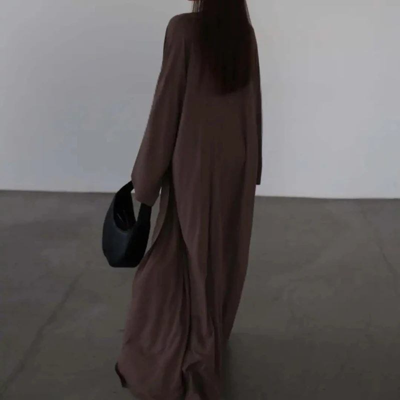 Female Solid Color Casual 3Pieces Suits Long Sleeves Coat Round-Neck Slim Short Top Wide Leg Trousers Spring Summer Fashion Sets