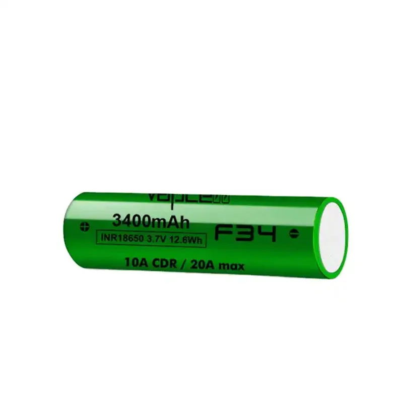 Original Vapcell F34 INR 18650 Battery 3400mAh Capacity CDR 10A Max 20A 3.7V Lithium-ion Battery For VapeMod Battery Pack Toys